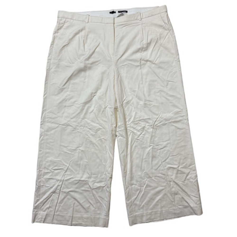 ⭐️NWT-  J. Crew Ivory Wide-Leg Cropped Pants - size 22